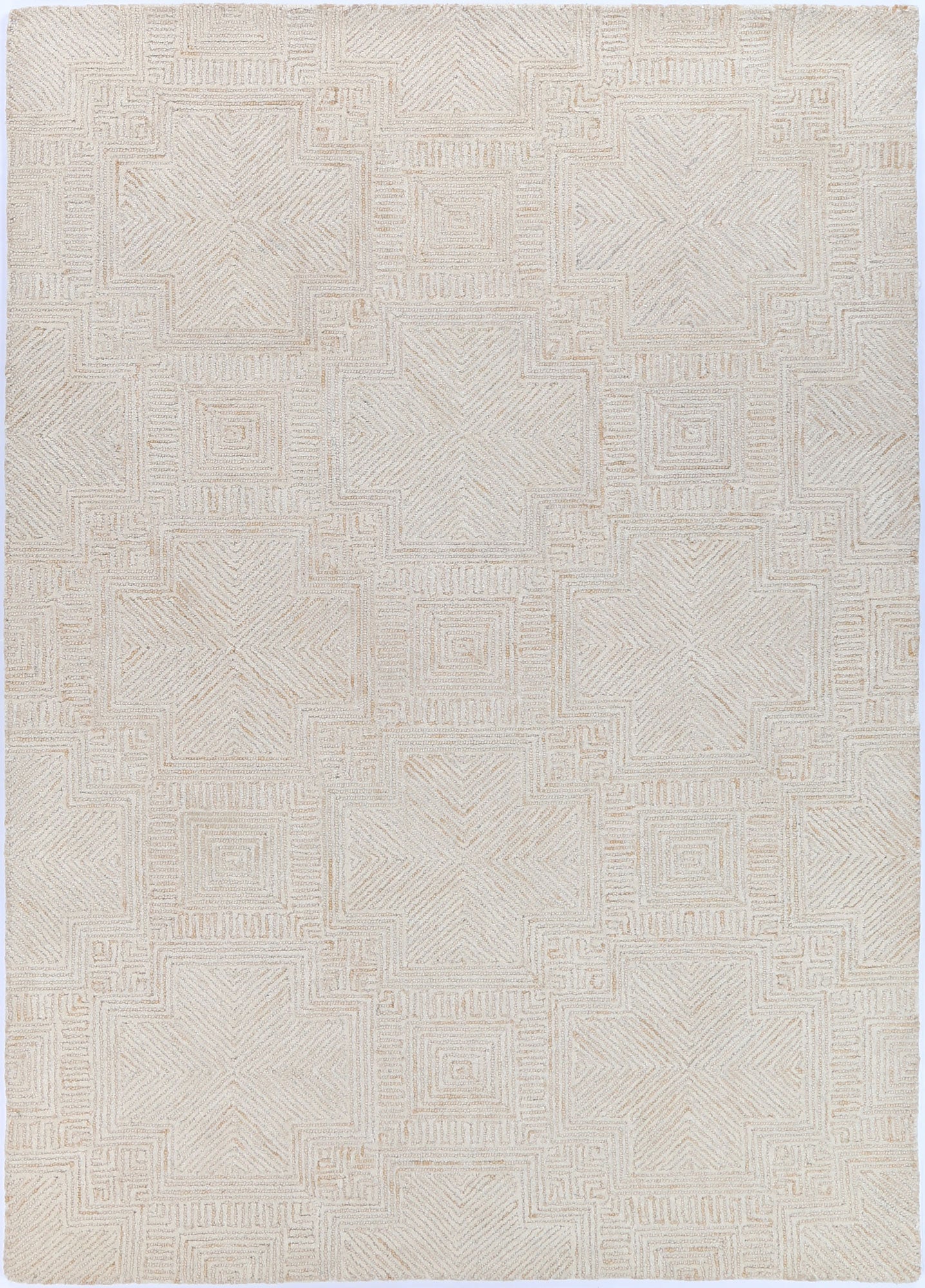 Posy Labyrinth 09D Beige Wool Rug