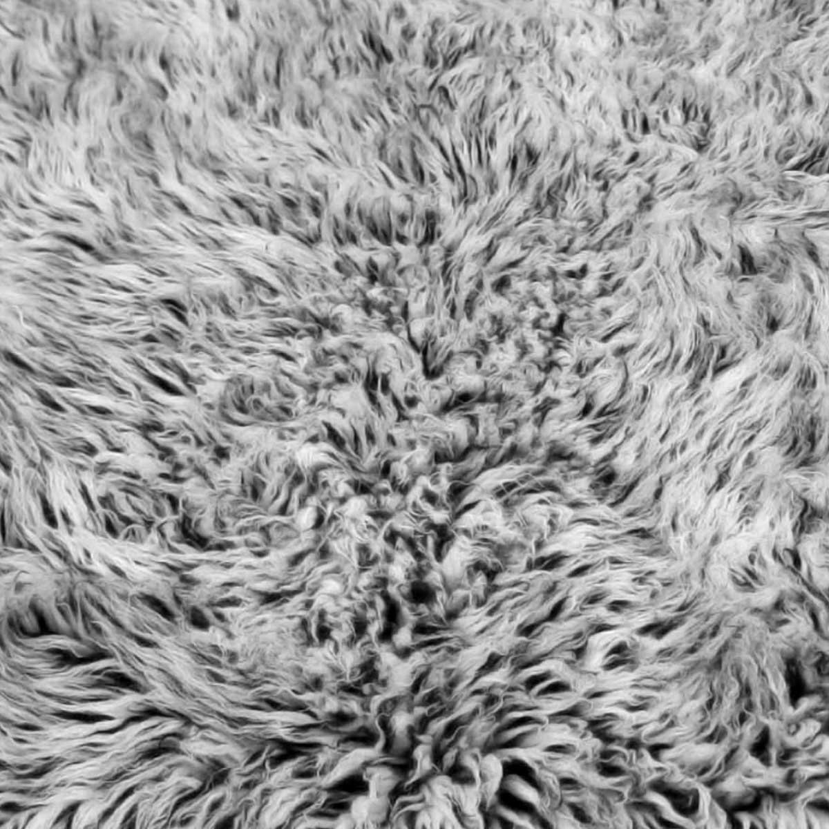 Flokati 100% Pure New Zealand Wool Black & White