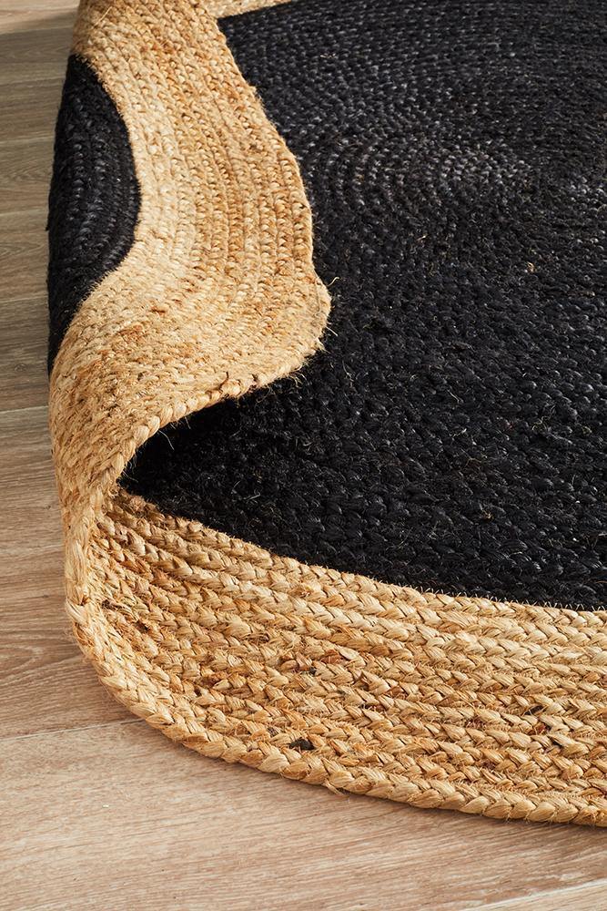 Atrium Polo Round Black - Cozy Rugs Australia