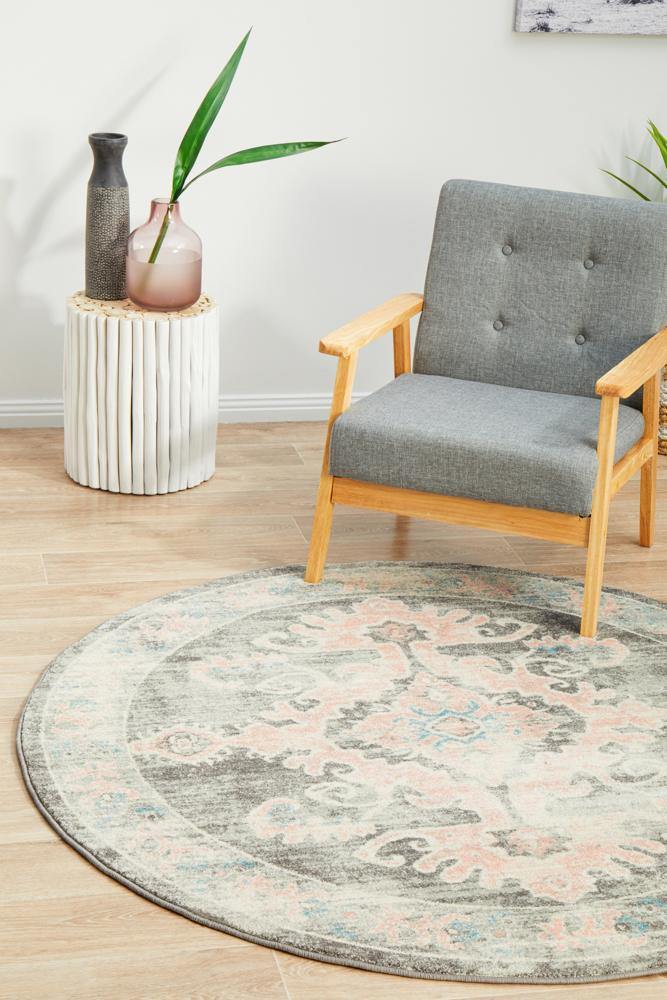 Avenue 701 Grey Round Rug - Cozy Rugs Australia