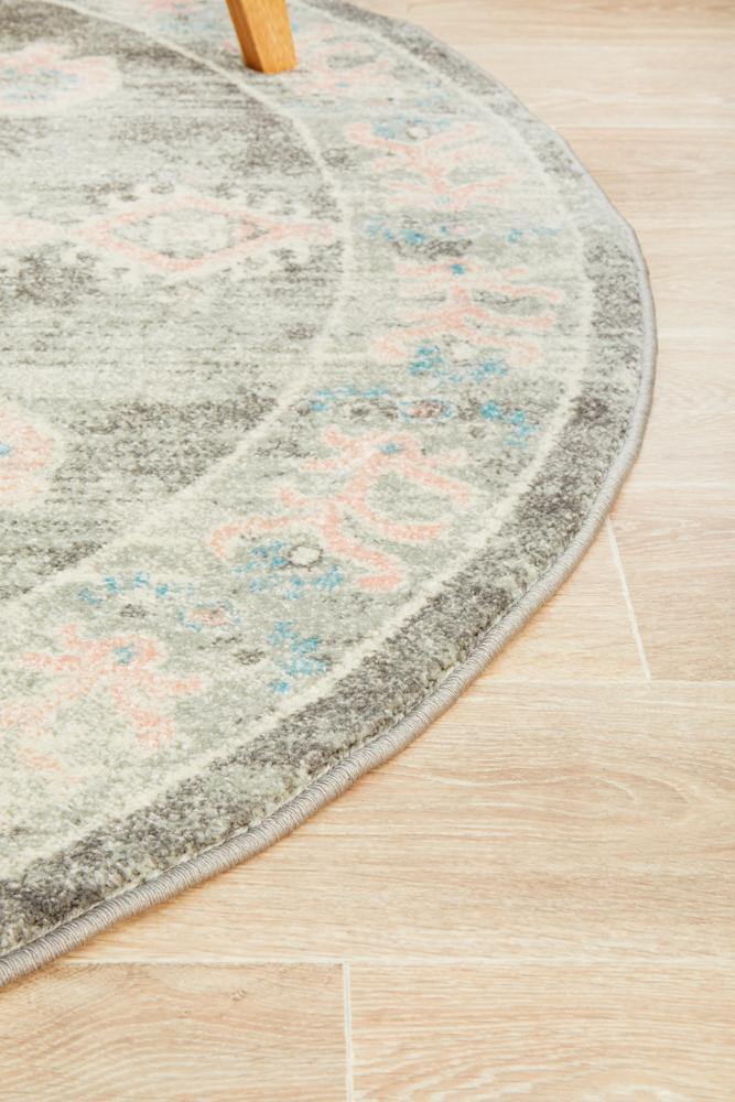 Avenue 701 Grey Round Rug - Cozy Rugs Australia