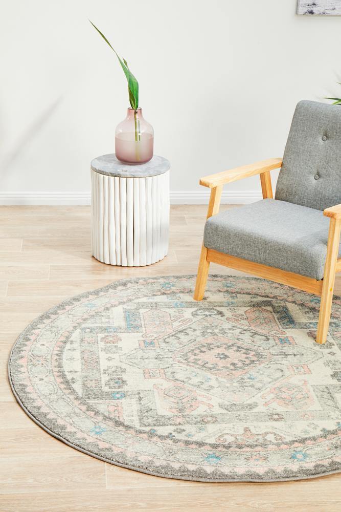 Avenue 704 Silver Round Rug - Cozy Rugs Australia