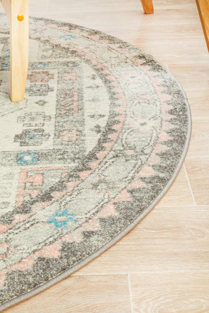 Avenue 704 Silver Round Rug - Cozy Rugs Australia
