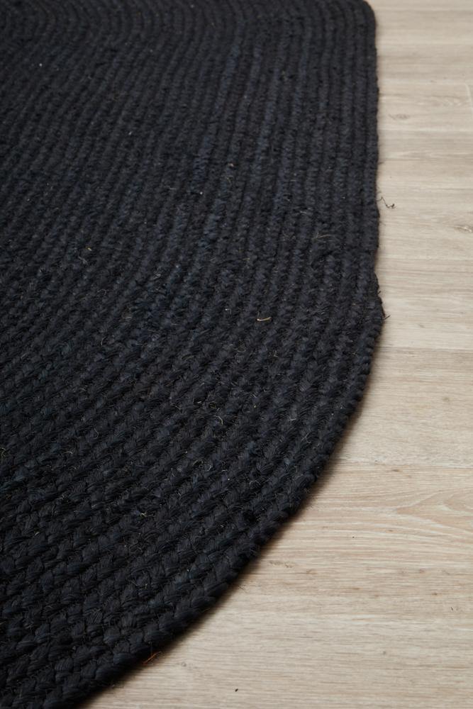 Bondi Black Oval Rug - Cozy Rugs Australia