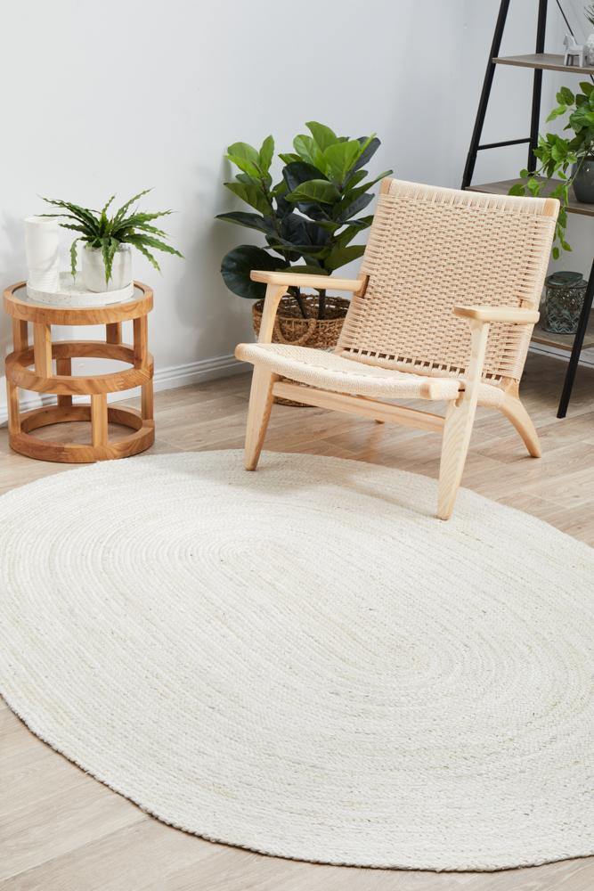 Bondi White Oval Rug - Cozy Rugs Australia