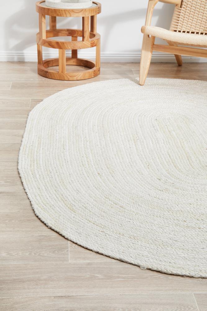 Bondi White Oval Rug - Cozy Rugs Australia