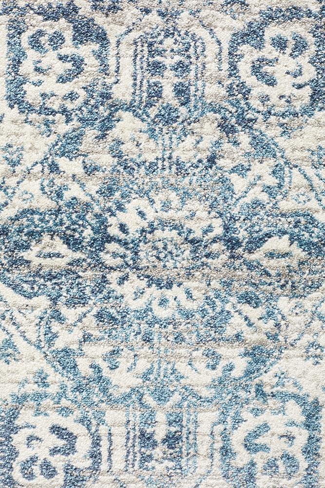 Babylon 207 Blue Runner Rug - Cozy Rugs Australia