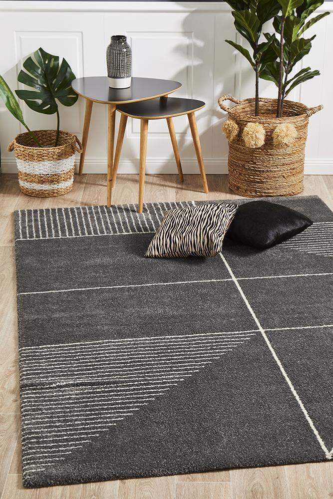 Rug Culture Broadway 935 Charcoal - Cozy Rugs Australia