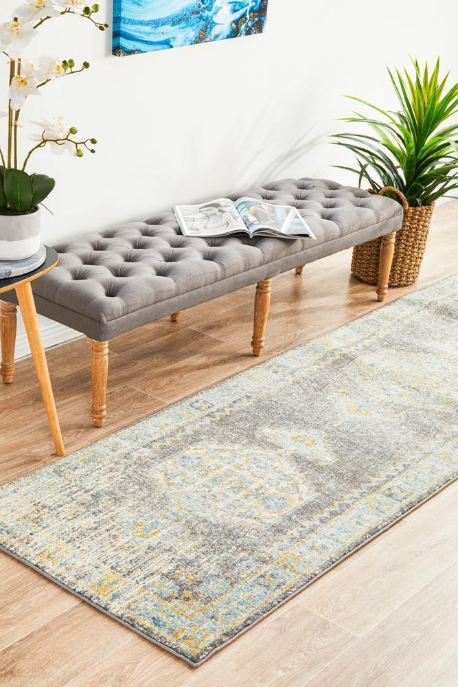 Century 944 Grey Runner Rug - Cozy Rugs Australia