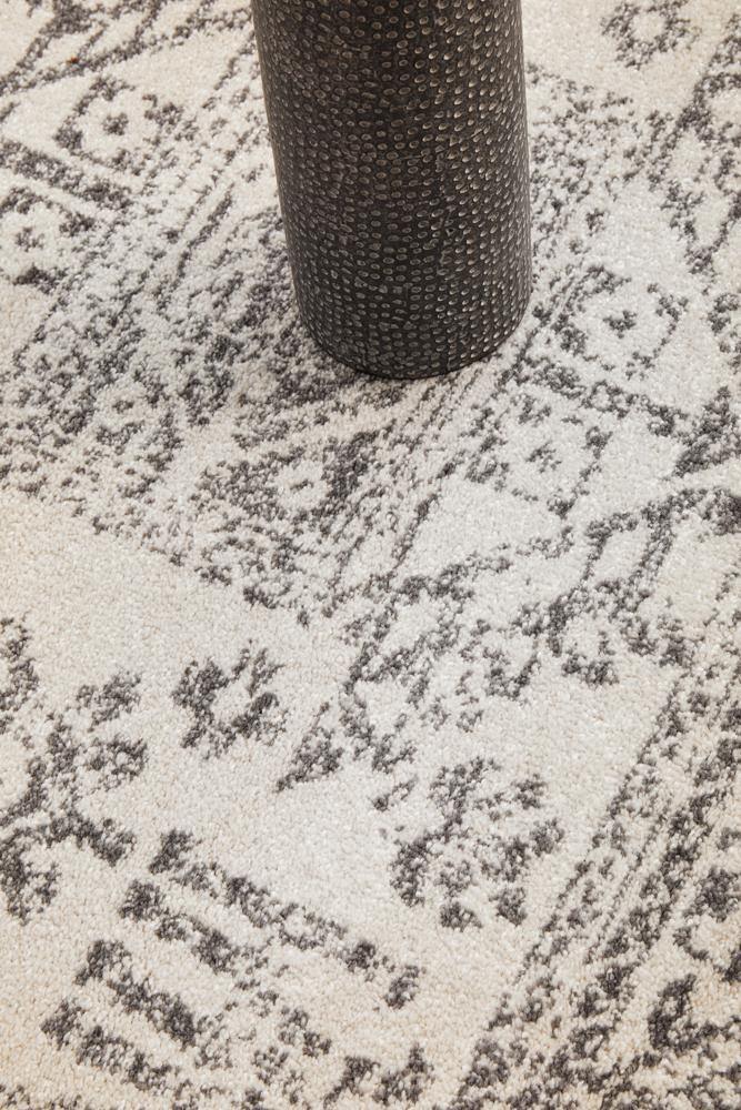 Chrome Addison Silver Round Rug - Cozy Rugs Australia