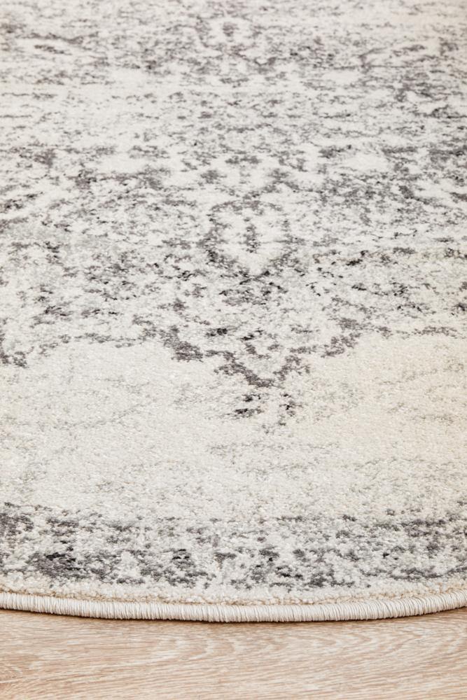 Chrome Rita Silver Round Rug - Cozy Rugs Australia