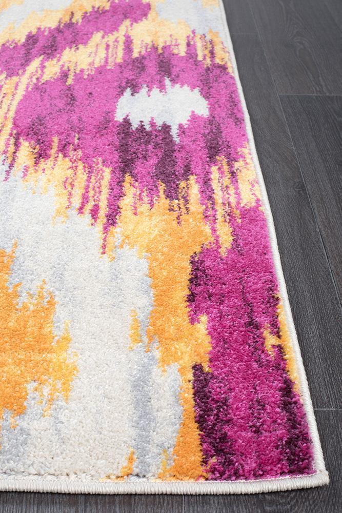 Dimensions Divinity Burst Aubergine Modern Rug - Cozy Rugs Australia