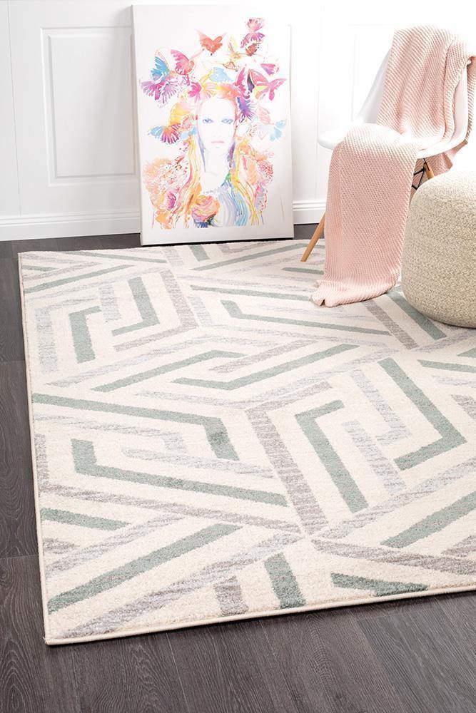 Dimensions Divinity Link Teal Modern Rug - Cozy Rugs Australia