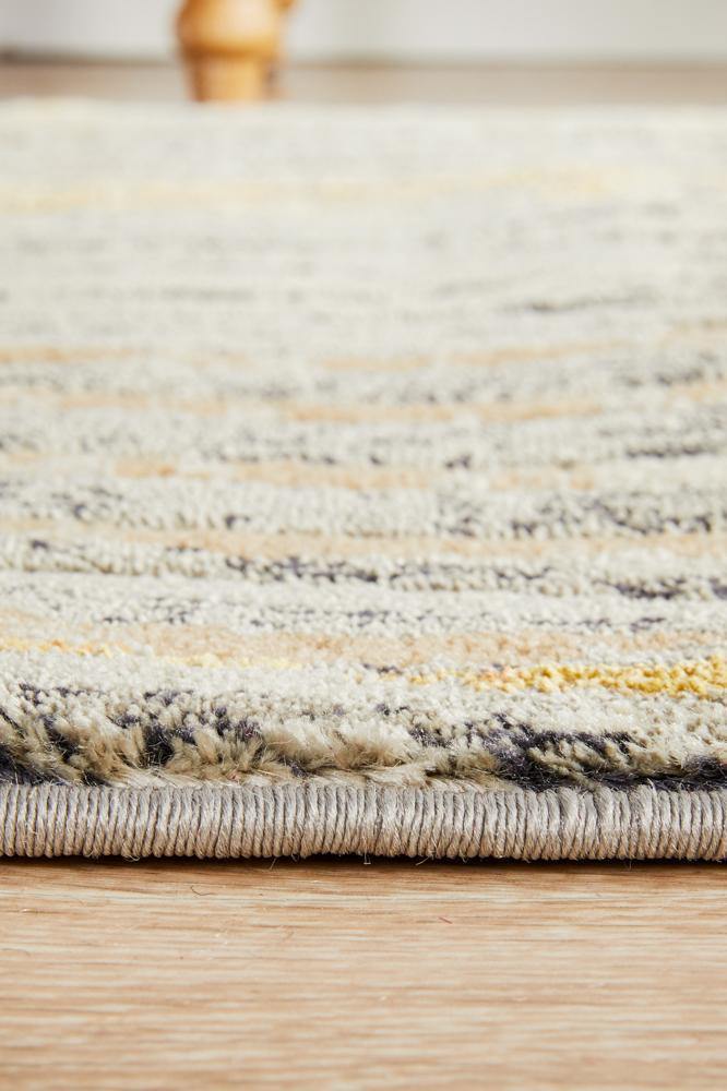 Dreamscape Flurry Modern Charcoal Runner Rug - Cozy Rugs Australia