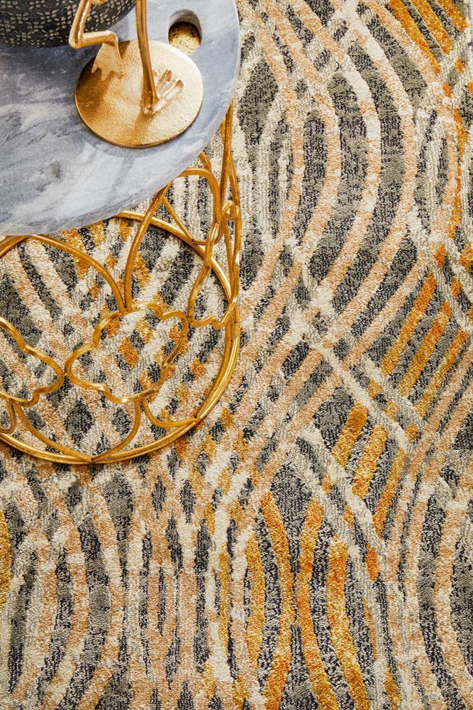 Dreamscape Flurry Modern Charcoal Runner Rug - Cozy Rugs Australia