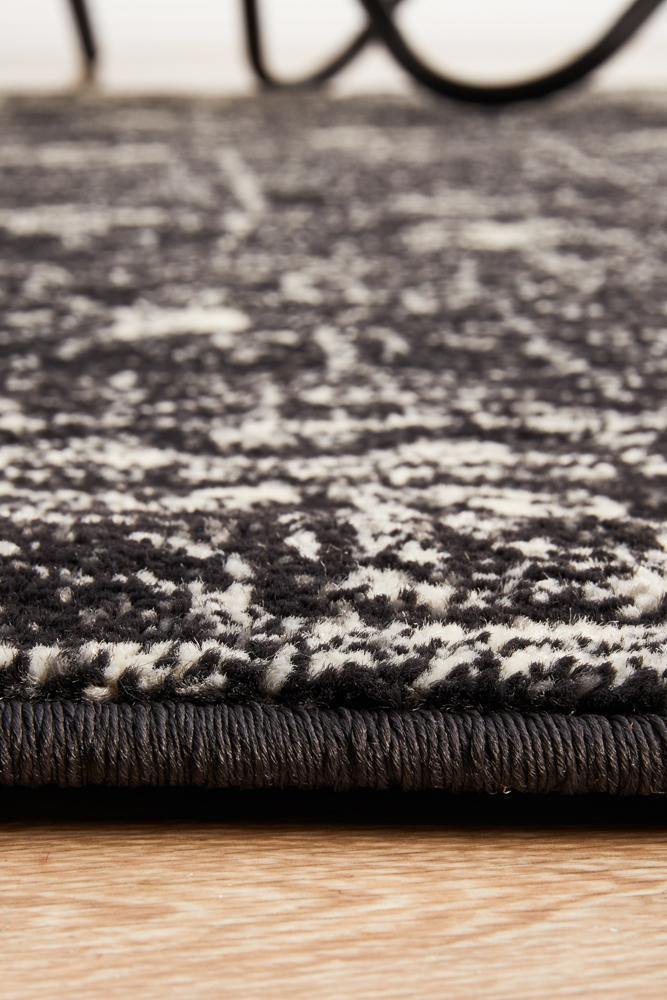 Evoke Estella Charcoal Transitional Round Rug - Cozy Rugs Australia