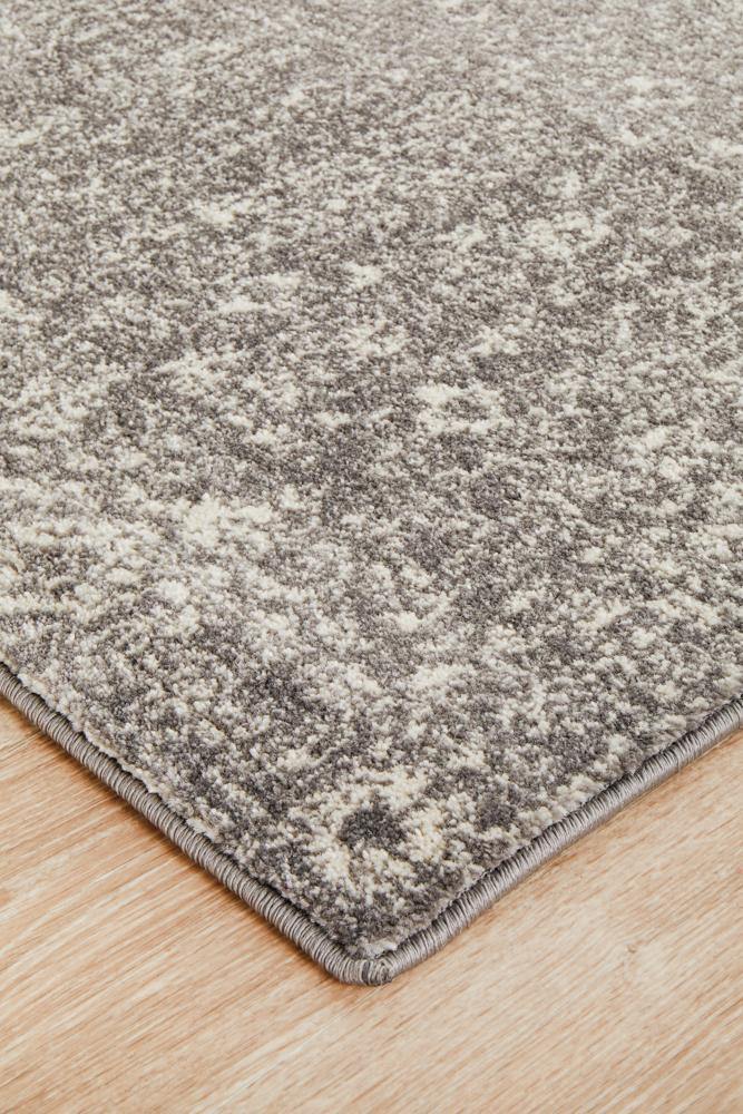 Evoke Pidgeon Grey Transitional Runner Rug - Cozy Rugs Australia