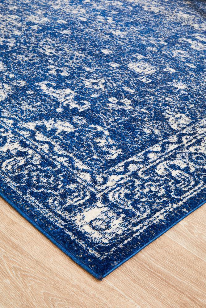 Evoke Oasis Navy Transitional Rug - Cozy Rugs Australia
