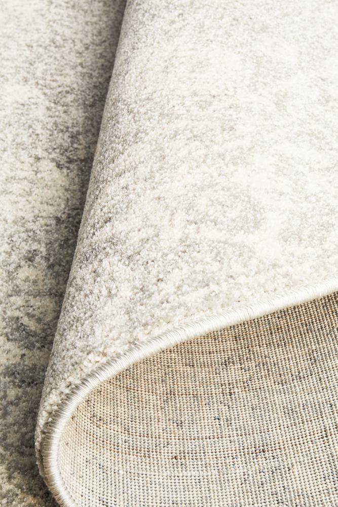 Evoke Shine Silver Transitional Round Rug - Cozy Rugs Australia