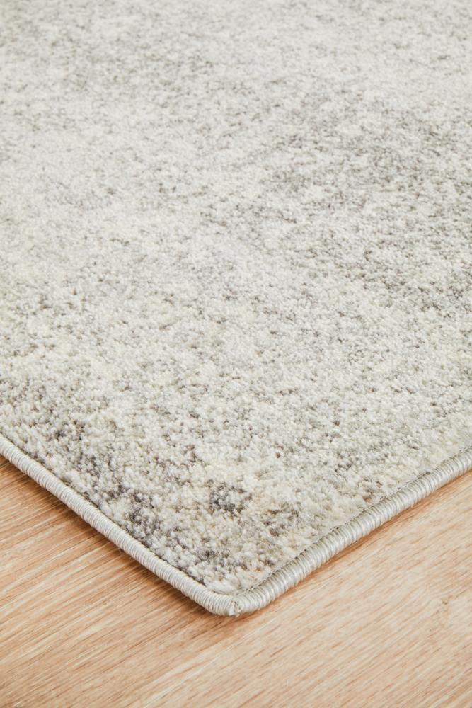 Evoke Shine Silver Transitional Runner Rug - Cozy Rugs Australia