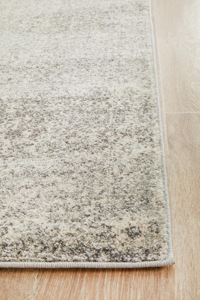 Evoke Shine Silver Transitional Runner Rug - Cozy Rugs Australia