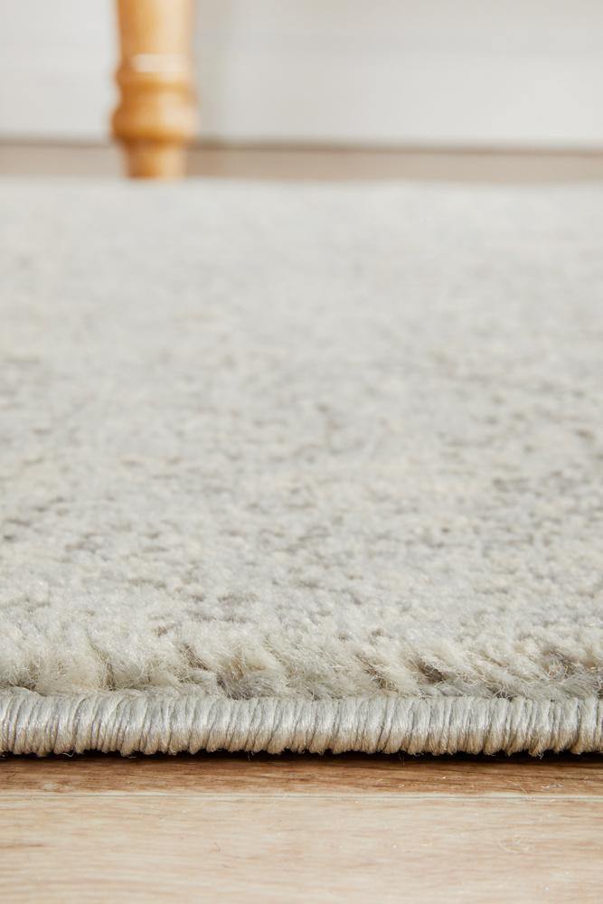 Evoke Shine Silver Transitional Runner Rug - Cozy Rugs Australia