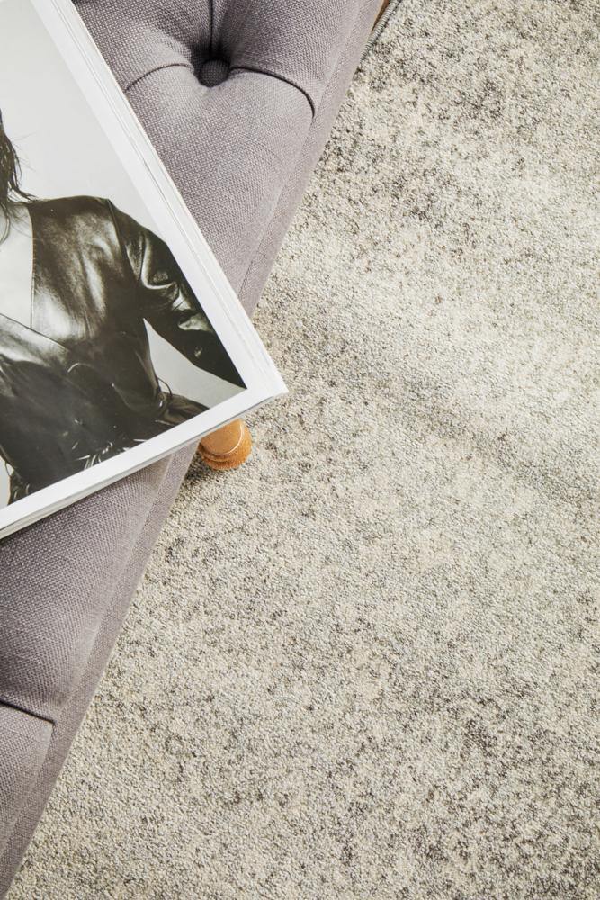 Evoke Shine Silver Transitional Runner Rug - Cozy Rugs Australia
