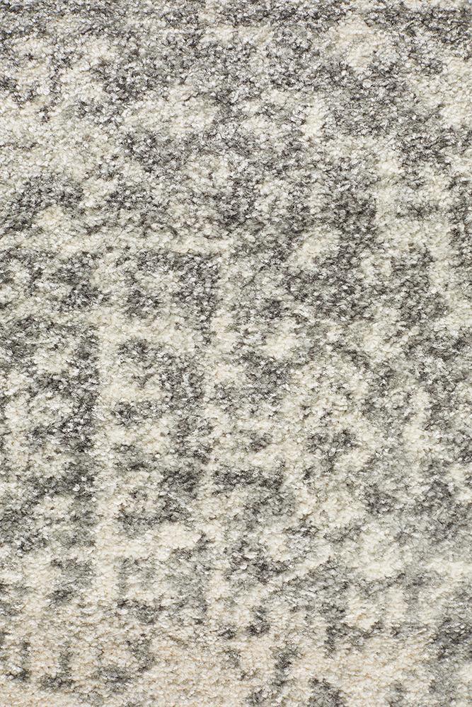 Evoke Dream White Silver Transitional Runner Rug - Cozy Rugs Australia