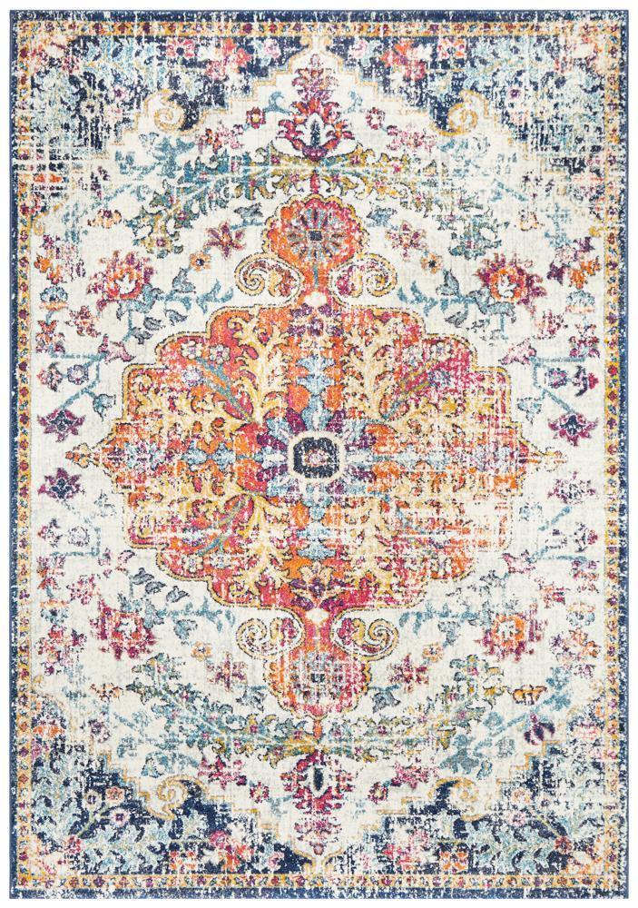 Evoke Carnival White Transitional Rug - Cozy Rugs Australia