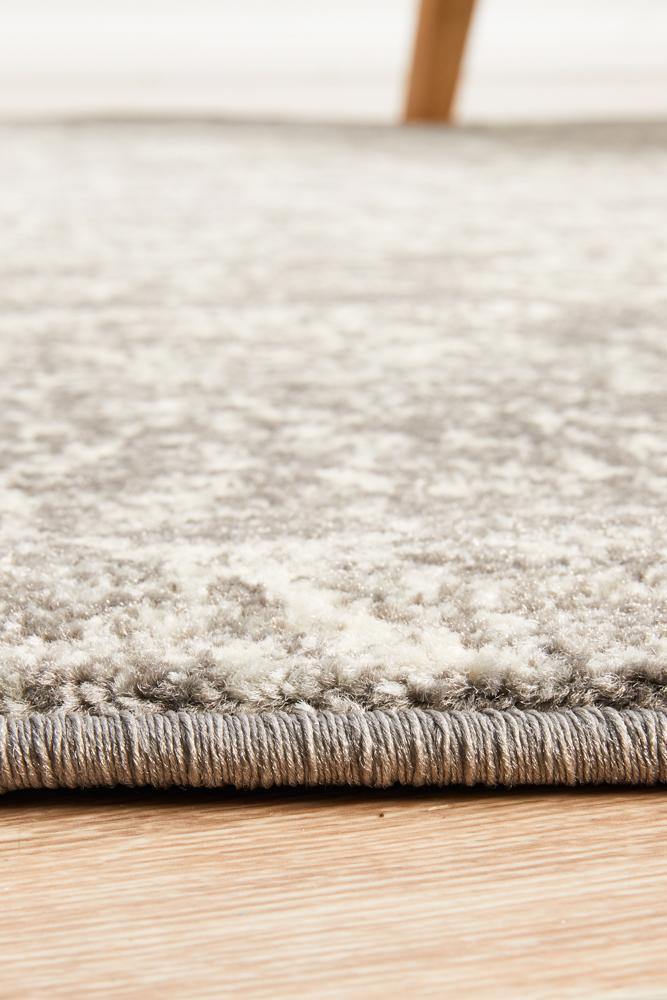 Evoke Homage Grey Transitional Round Rug - Cozy Rugs Australia