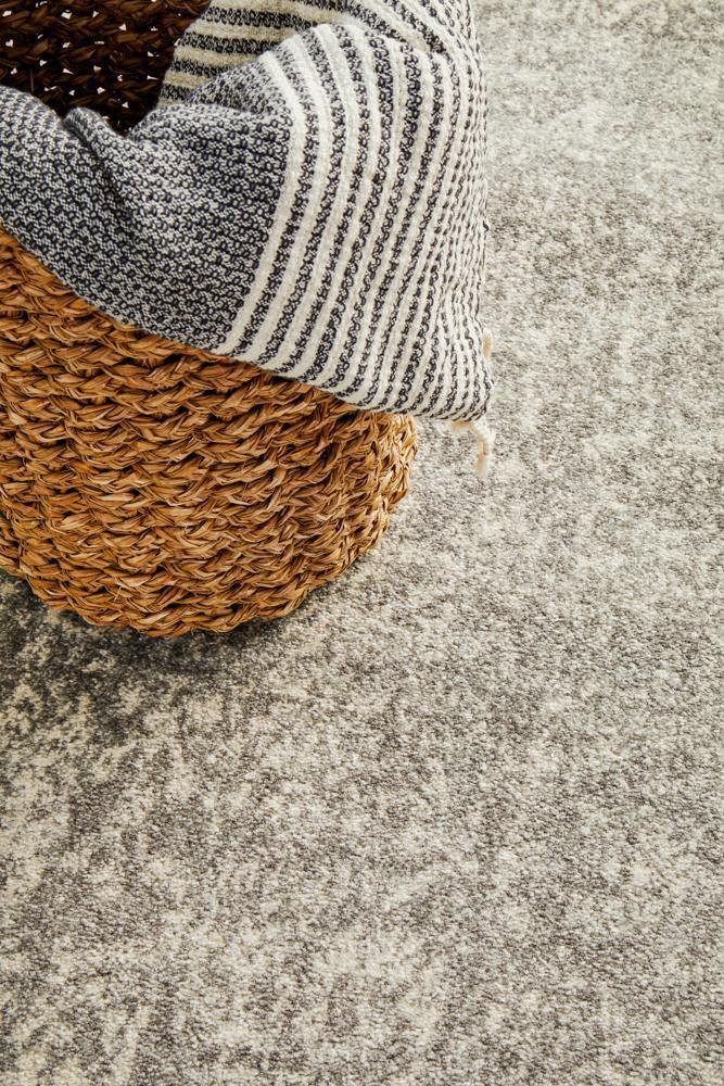 Evoke Homage Grey Transitional Runner Rug - Cozy Rugs Australia