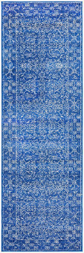 Evoke Artist Navy Transitional Runner Rug - Cozy Rugs Australia