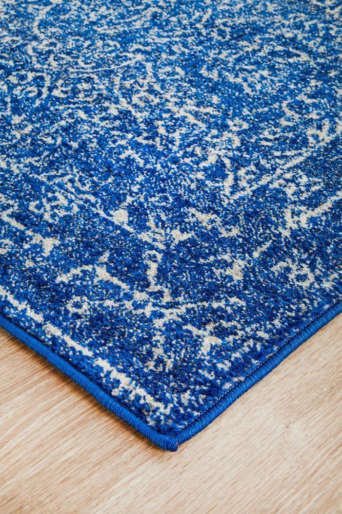 Evoke Artist Navy Transitional Runner Rug - Cozy Rugs Australia