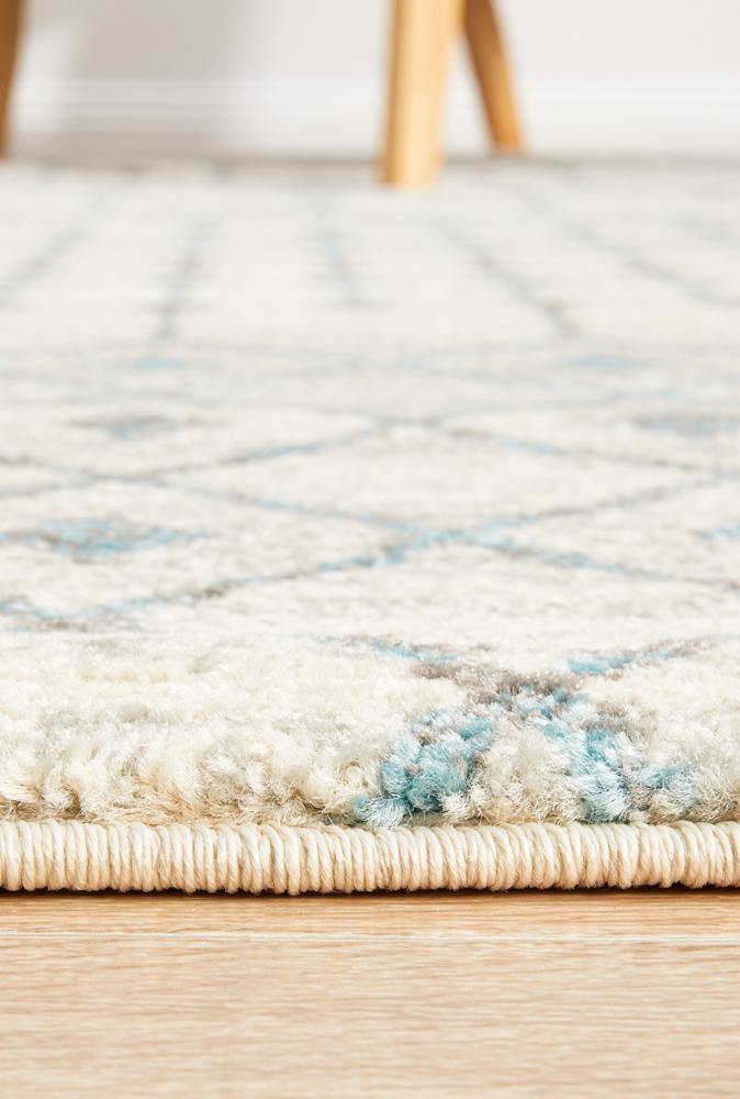 Evoke Slate White Transitional Rug - Cozy Rugs Australia