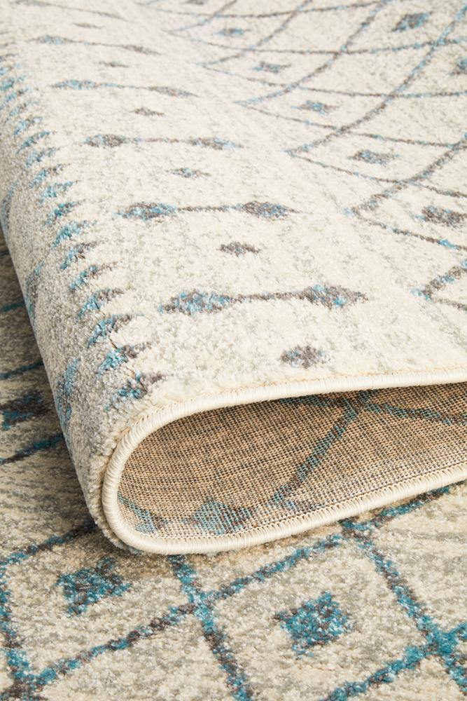 Evoke Slate White Transitional Rug - Cozy Rugs Australia