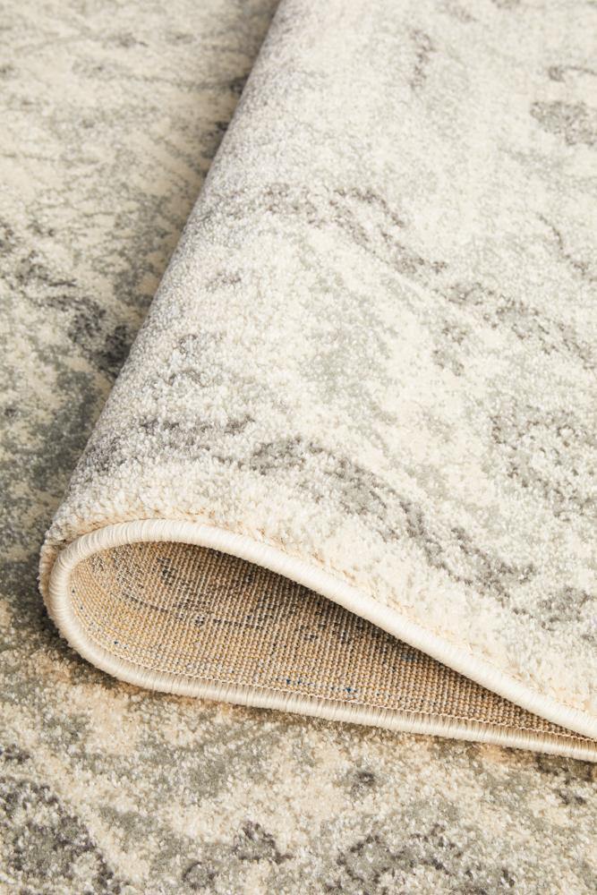 Evoke Winter White Transitional Rug - Cozy Rugs Australia