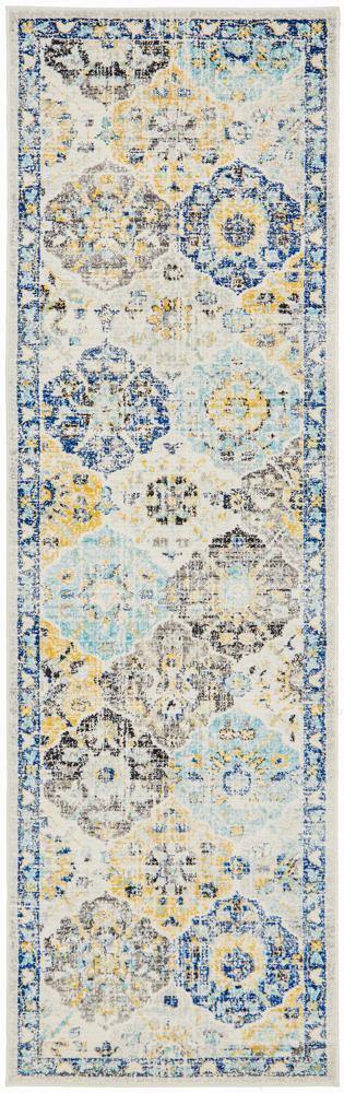 Evoke Poppy Multi Transitional Runner Rug - Cozy Rugs Australia