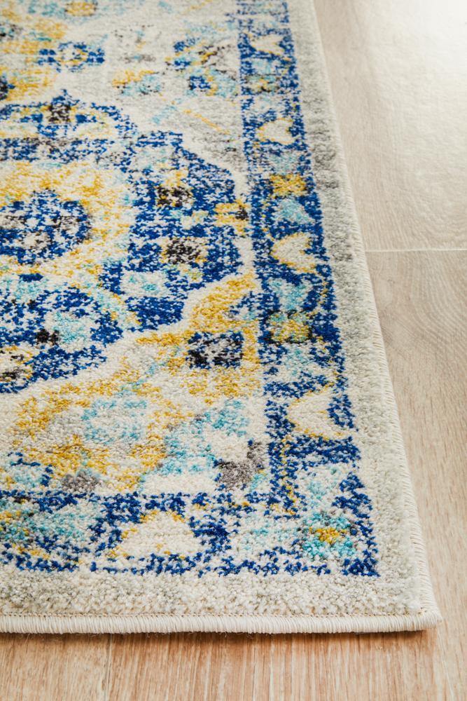 Evoke Poppy Multi Transitional Runner Rug - Cozy Rugs Australia