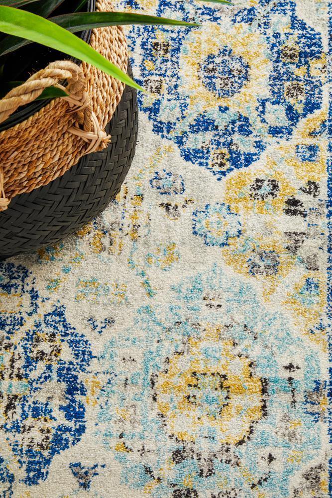 Evoke Poppy Multi Transitional Runner Rug - Cozy Rugs Australia
