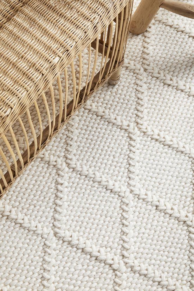 Huxley White Rug - Cozy Rugs Australia