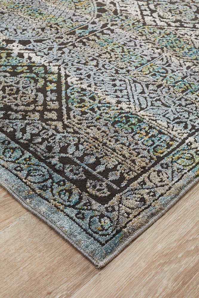 Jezebel Fluid Morrow Modern Blue Rug - Cozy Rugs Australia