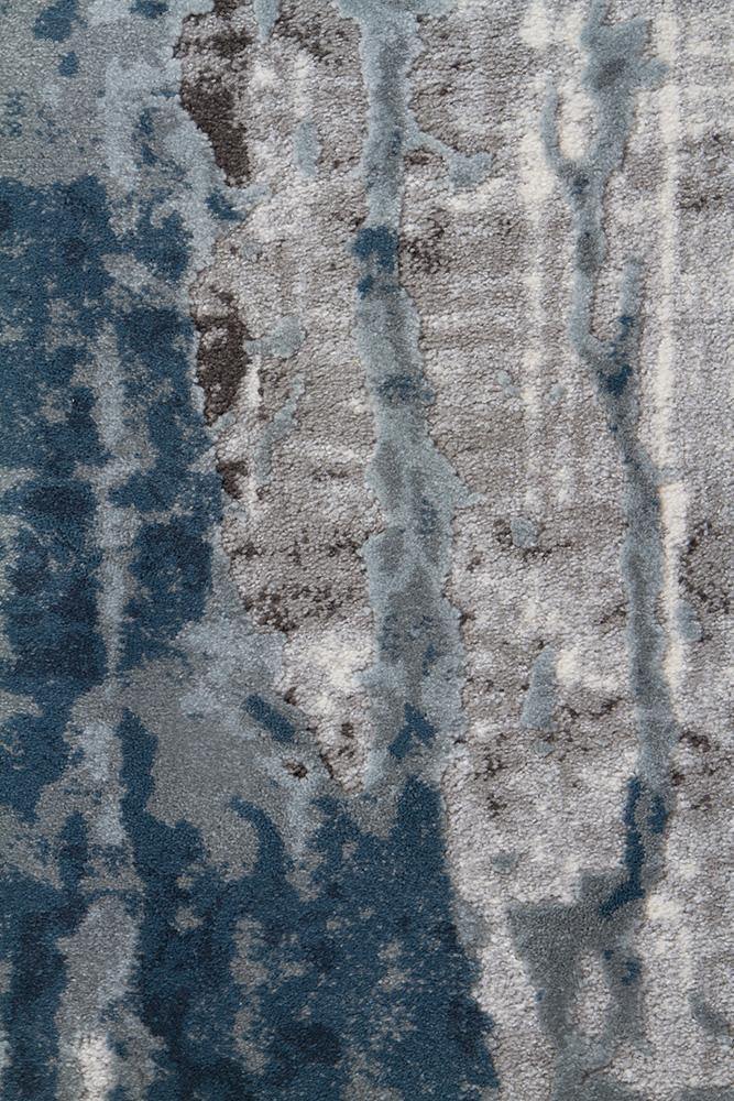 Kendra Roxana Distressed Timeless Rug Blue Grey White - Cozy Rugs Australia