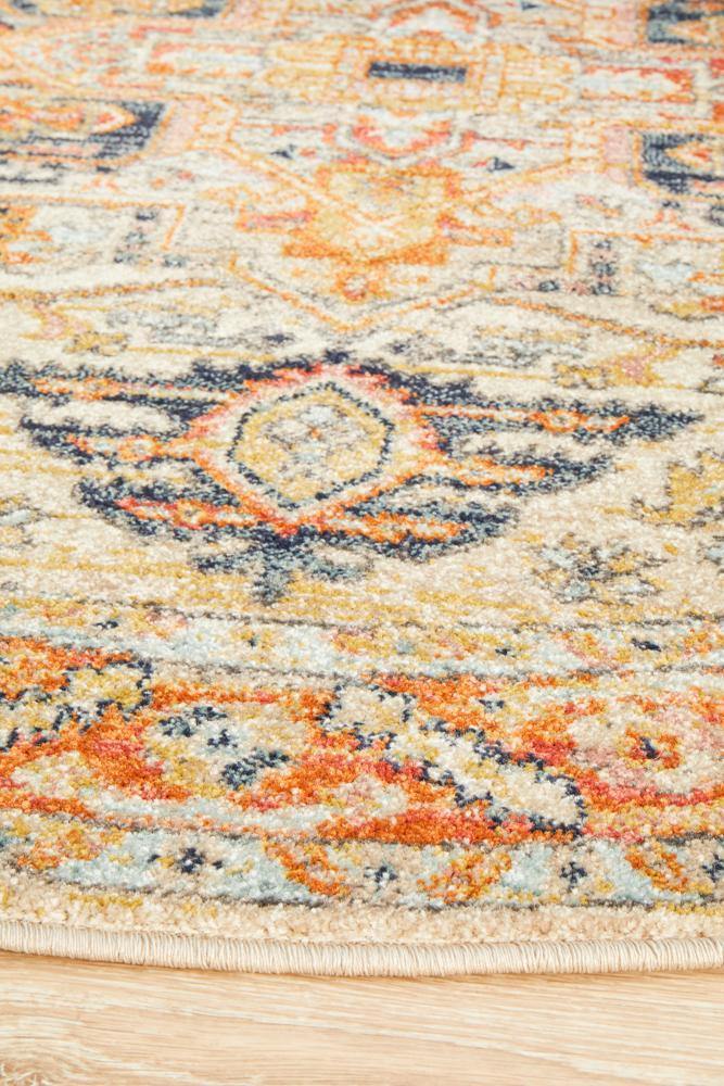 Legacy 850 Rust Round Rug - Cozy Rugs Australia