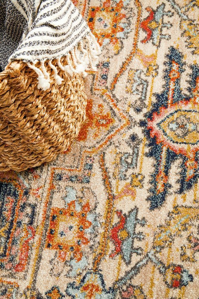 Legacy 850 Rust Round Rug - Cozy Rugs Australia