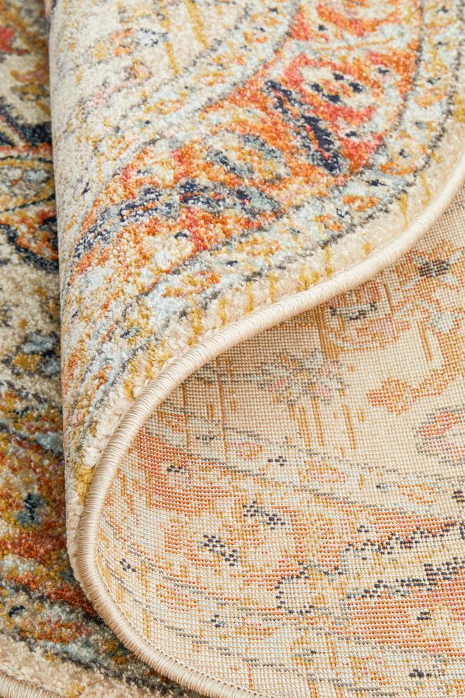 Legacy 850 Rust Round Rug - Cozy Rugs Australia