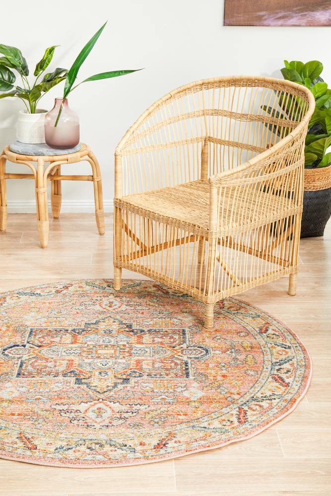 Legacy 850 Salmon Round Rug - Cozy Rugs Australia