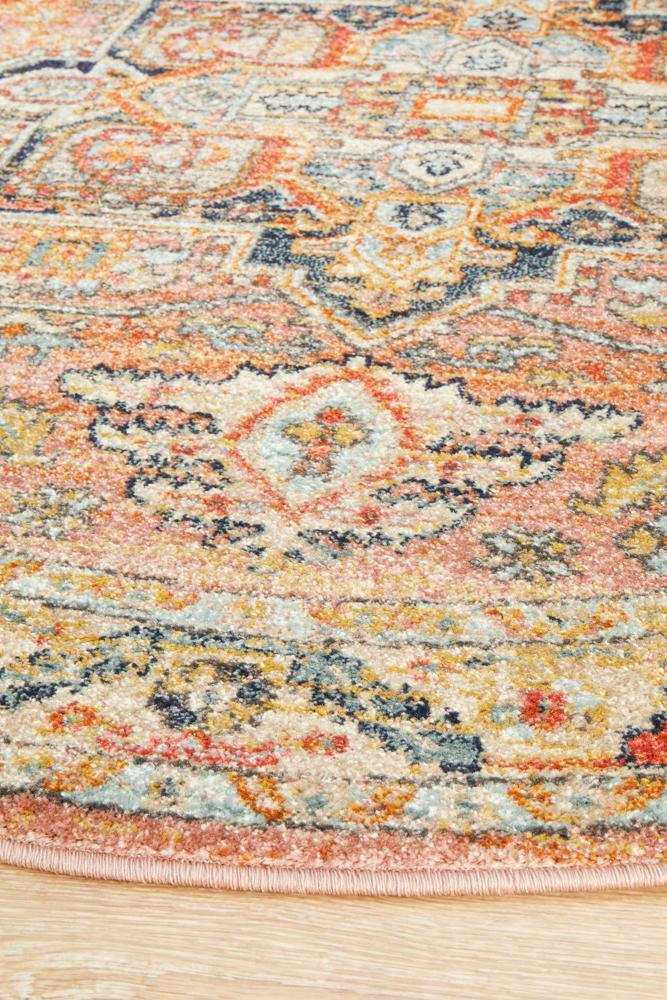 Legacy 850 Salmon Round Rug - Cozy Rugs Australia