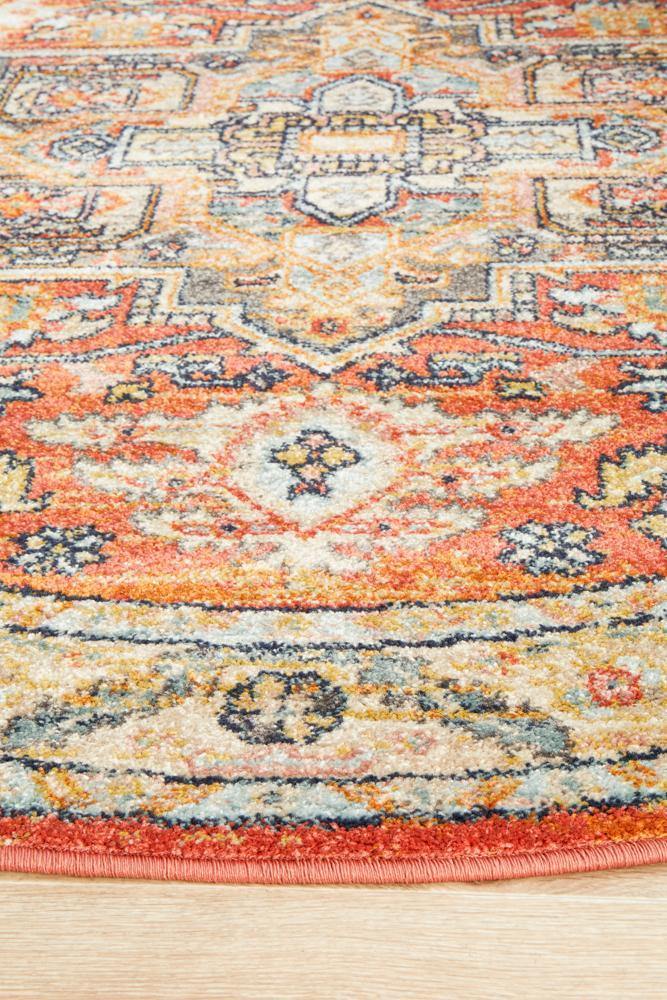 Legacy 850 Terracotta Round Rug - Cozy Rugs Australia