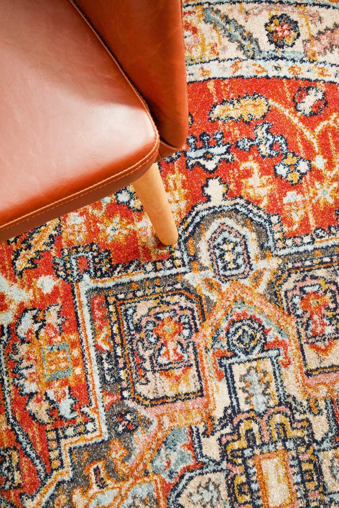 Legacy 850 Terracotta Round Rug - Cozy Rugs Australia