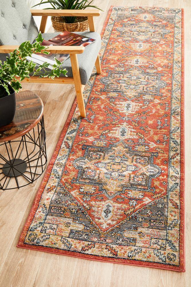 Legacy 850 Terracotta Runner Rug - Cozy Rugs Australia